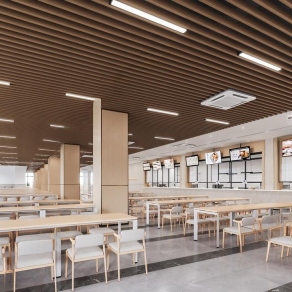 现代大学食堂3D模型下载